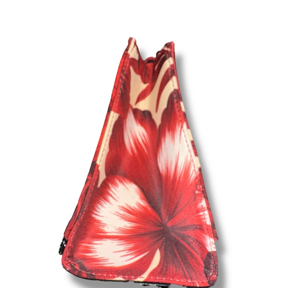 Vintage Kate Spade Red and Black Floral Shoulder Bag Rare Hibiscus - Picture 5 of 8